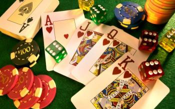 illustration jeux de casino dés cartes jetons